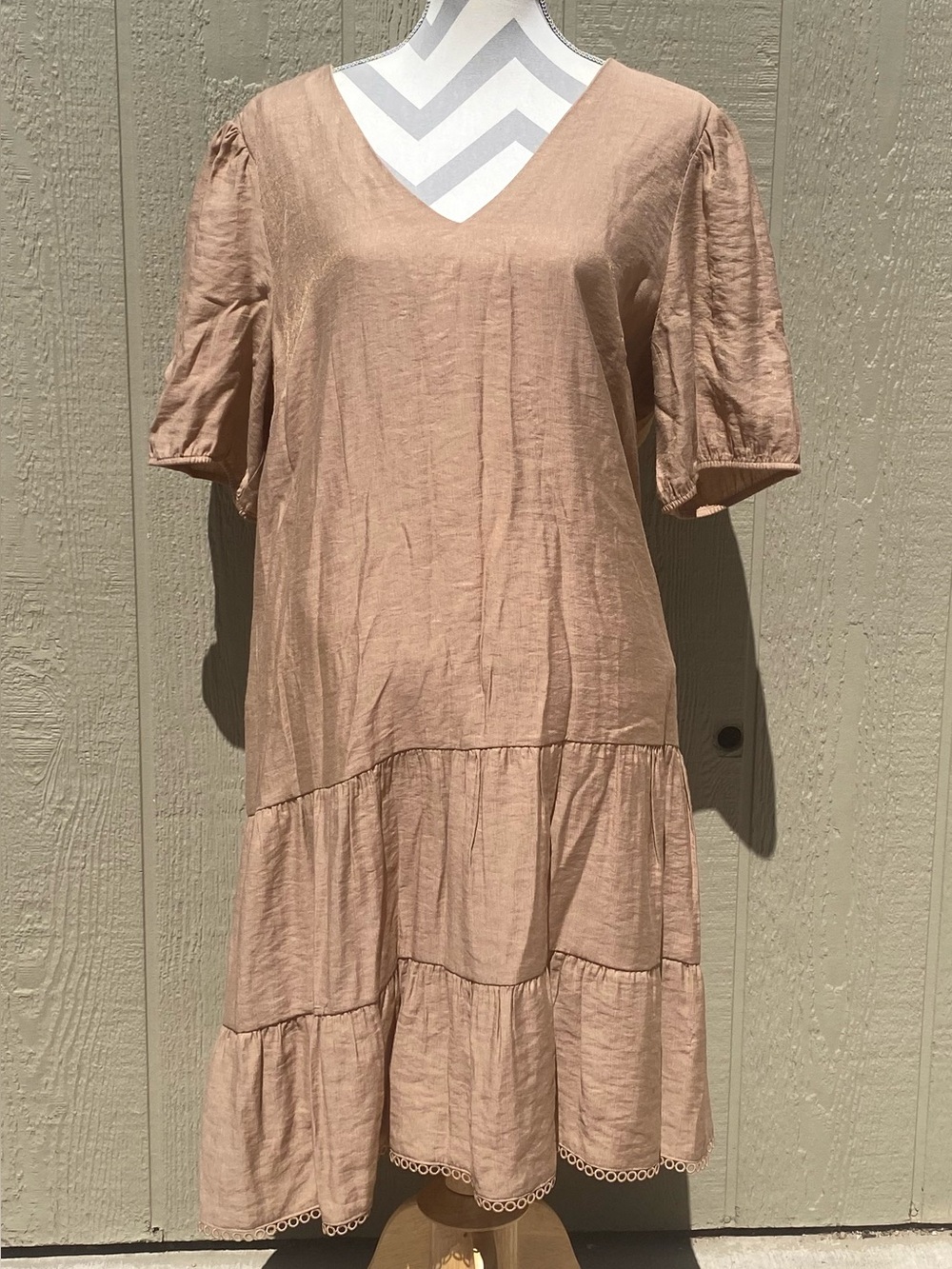 INC International Concepts Tiered V-Neck Midi Dress